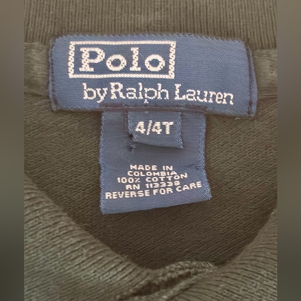 Polo Ralph Lauren Long Sleeve Mesh Cotton Polo Shirt Boy’s Size 4/4T - Picture 4 of 7
